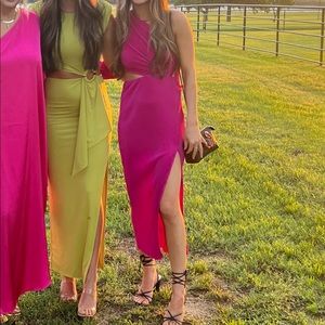 Hello Molly Honey Lover Hot Pink Midi Dress